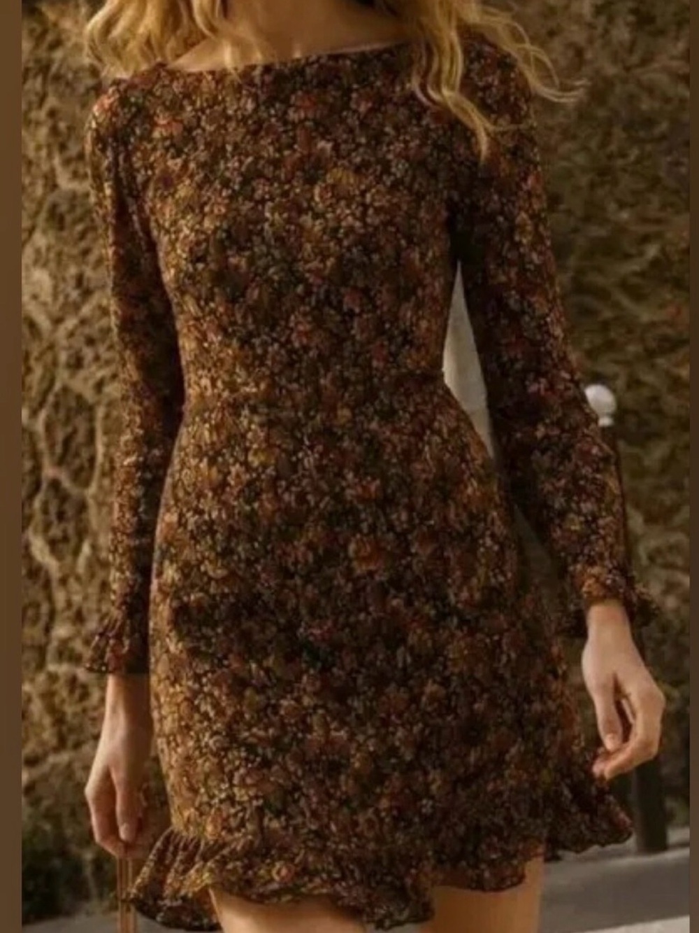 Doen Cecillia Floral Long-Sleeve Mini Dress
